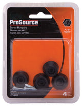 ProSource FE-50660-PS Furniture Leg Tip, Round, Rubber, Black, 7/8 in Dia, 11/32 in H