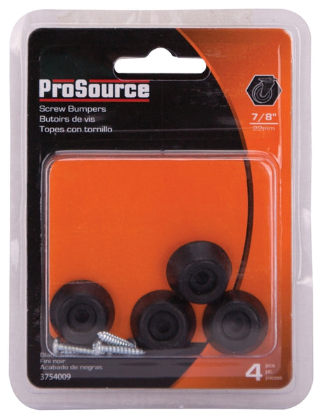ProSource FE-50660-PS Furniture Leg Tip, Round, Rubber, Black, 7/8 in Dia, 11/32 in H