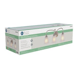 Boston Harbor LYB130928-3VL-BN Vanity Light Fixture, 60 W, 3-Lamp, CFL Lamp, Steel Fixture, Brushed Nickel Fixture