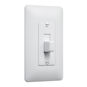 TayMac Masque White 1 gang Plastic Toggle Wall Plate 5 pk