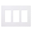 Lutron Claro White 3 gang Plastic Decorator Wall Plate 1 pk