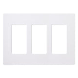 Lutron Claro White 3 gang Plastic Decorator Wall Plate 1 pk
