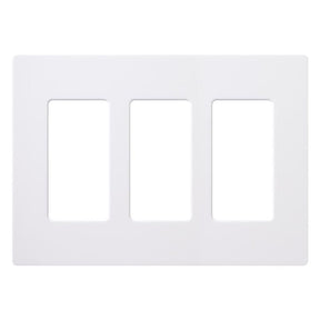 Lutron Claro White 3 gang Plastic Decorator Wall Plate 1 pk