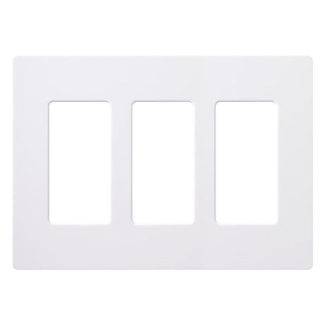 Lutron Claro White 3 gang Plastic Decorator Wall Plate 1 pk