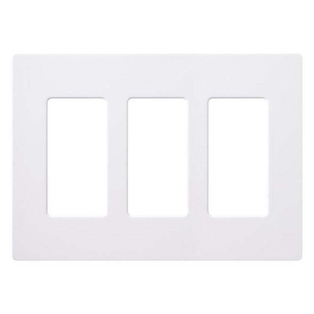 Lutron Claro White 3 gang Plastic Decorator Wall Plate 1 pk