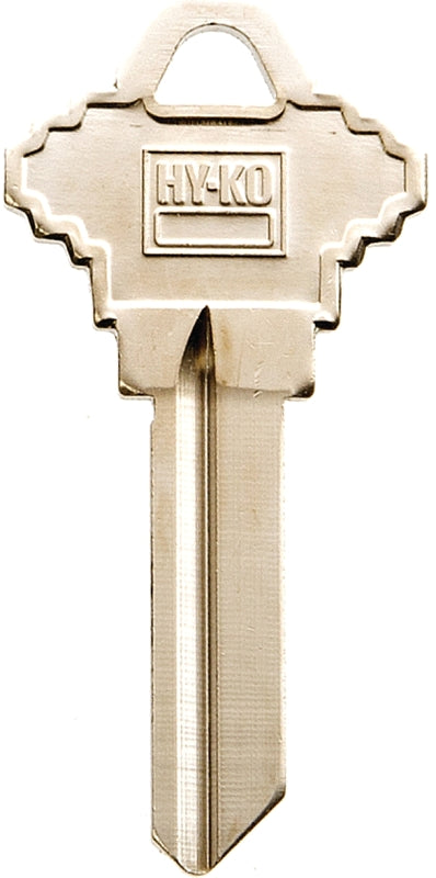 Hy-Ko 11010SC4 Key Blank, Brass, Nickel, For: Schlage Cabinet, House Locks and Padlocks, Pack of 10