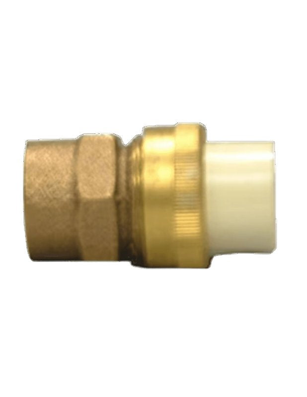 Nibco 4733-3-LF Series M25300L Pipe Union, 1/2 in, Slip-Joint x Solder, CPVC, Tan, SCH 40 Schedule