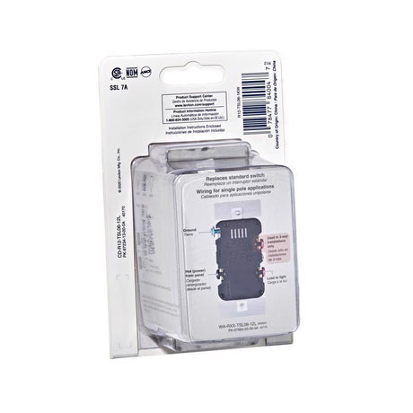 Leviton White 600 W Toggle Dimmer Switch 1 pk