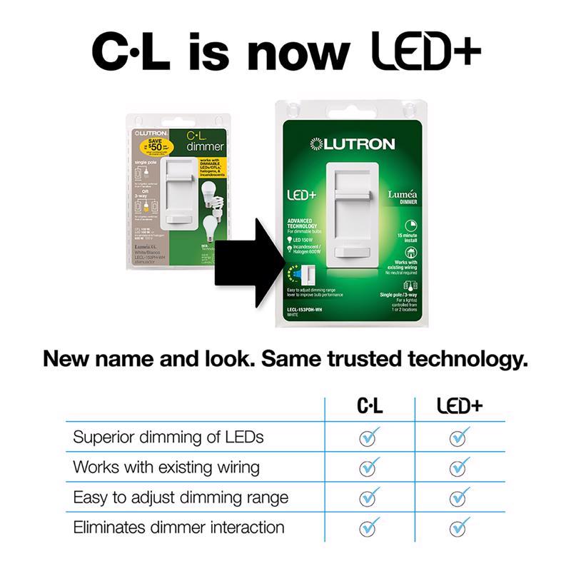 Lutron Lumea Ivory 150 W 3-Way Dimmer Switch 1 pk