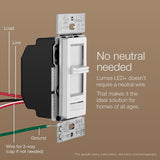 Lutron Lumea White 150 W 3-Way Dimmer Switch 1 pk