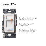 Lutron Lumea White 150 W 3-Way Dimmer Switch 1 pk