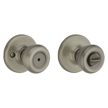 Kwikset 300T5RCLRCSBX Privacy Door Knob, Antique Brass
