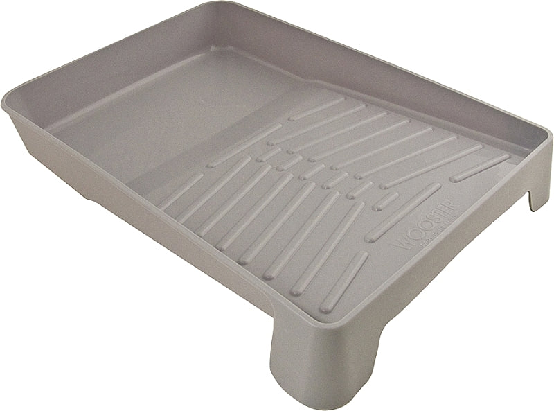 Wooster BR549-11 Paint Tray, 16-1/2 in L, 11 in W, 1 qt, Polypropylene Co-Polymer, Gray