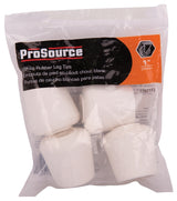 ProSource FE-50645-B Furniture Leg Tip, Round, Rubber, White, 1 in Dia, 1.54 in H, Pack of 16