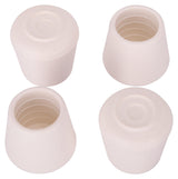 ProSource FE-50645-B Furniture Leg Tip, Round, Rubber, White, 1 in Dia, 1.54 in H, Pack of 16