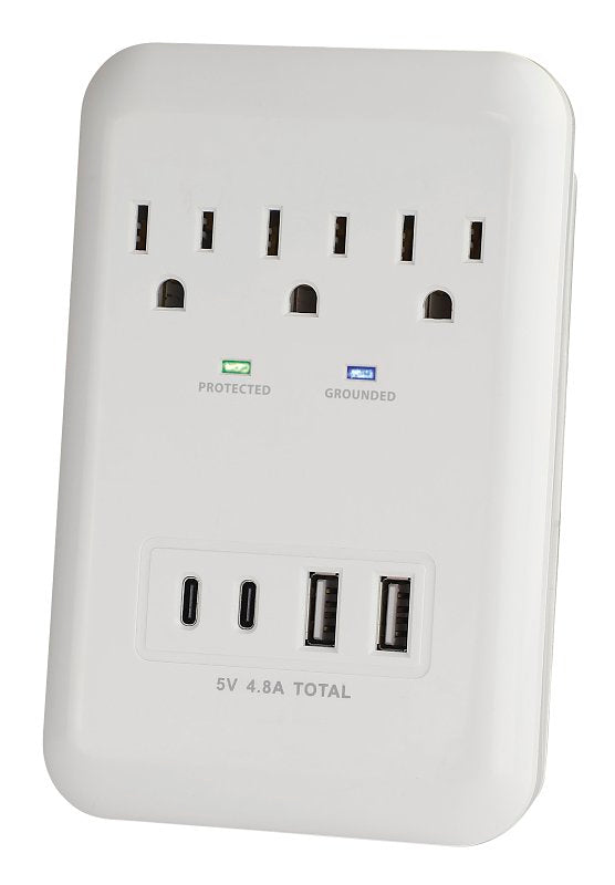 PowerZone ORSUC418 Surge Protector, 4-Outlet