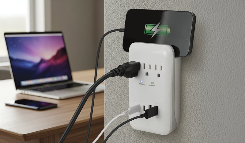 PowerZone ORSUC418 Surge Protector, 4-Outlet