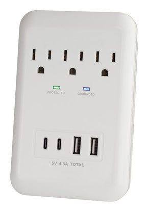 PowerZone ORSUC418 Surge Protector, 4-Outlet