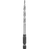 DEWALT DW2538 Drill Bit, 11/64 in Dia, 3-1/2 in OAL, Countersink, Spiral Flute, 2-Flute, 1/4 in Dia Shank, Hex Shank