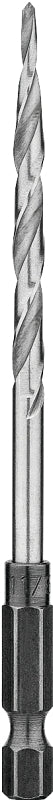 DEWALT DW2538 Drill Bit, 11/64 in Dia, 3-1/2 in OAL, Countersink, Spiral Flute, 2-Flute, 1/4 in Dia Shank, Hex Shank