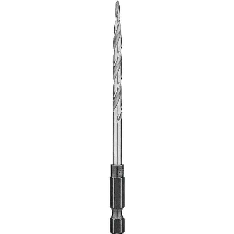 DEWALT DW2538 Drill Bit, 11/64 in Dia, 3-1/2 in OAL, Countersink, Spiral Flute, 2-Flute, 1/4 in Dia Shank, Hex Shank