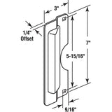 Defender Security U 9500 Latch Shield, 7 in L, 3 in W, Steel