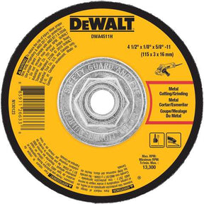 DeWalt 4-1/2 in. D X 5/8 in. Metal Grinding Wheel, Pack of 10