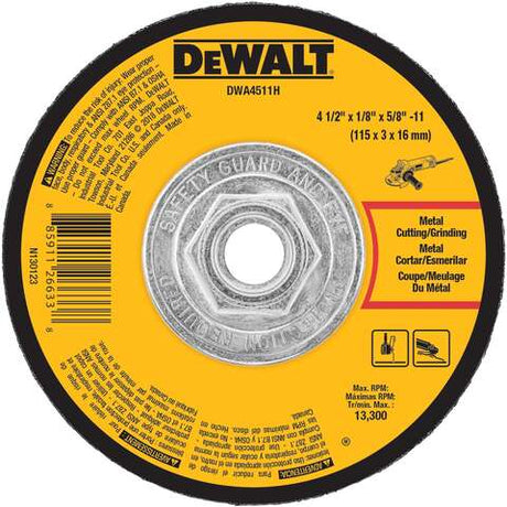 DeWalt 4-1/2 in. D X 5/8 in. Metal Grinding Wheel, Pack of 10