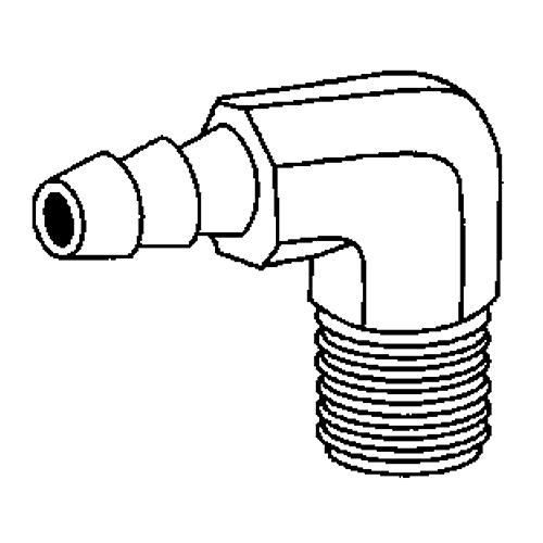 Hose Barb Elbow 5/16 X 1/4