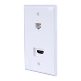 Monster Just Hook It Up White 1 gang Plastic HDMI Wall Plate 1 pk