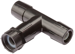 Rain Bird EFTFHT-1SX Tee with FHT Adapter, 3/4 x 1/2 in Connection, FHT x Compression, Polyethylene, Black