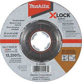 Makita X-LOCK E-00468 Grinding Wheel, 5 in Dia, 1/4 in Thick, 7/8 in Arbor, 36 Grit, Coarse