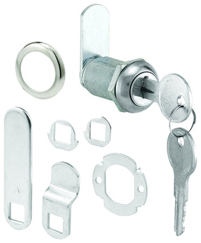 Defender Security U 9945KA Drawer and Cabinet Lock, Keyed Lock, Y11 Yale Keyway, Stainless Steel, Chrome-Plated