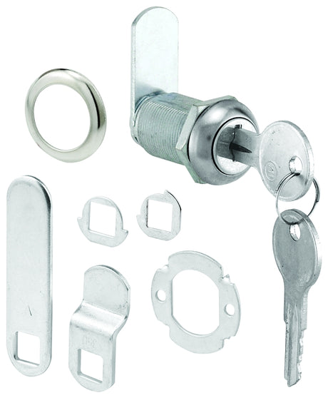 Defender Security U 9945KA Drawer and Cabinet Lock, Keyed Lock, Y11 Yale Keyway, Stainless Steel, Chrome-Plated