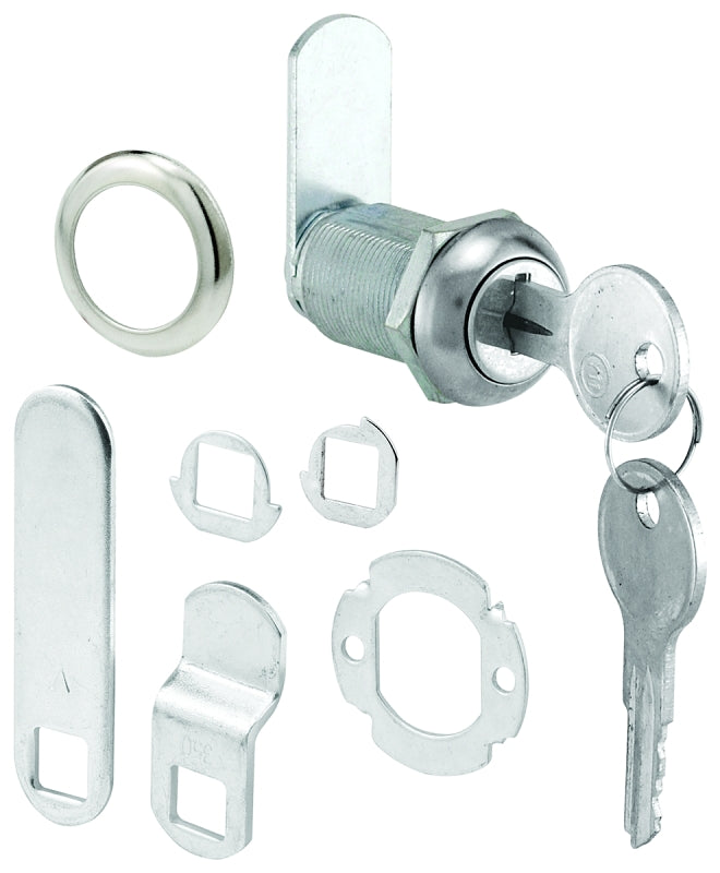 Defender Security U 9945KA Drawer and Cabinet Lock, Keyed Lock, Y11 Yale Keyway, Stainless Steel, Chrome