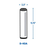 Culligan D-40A Replacement Water Filter, For: Culligan US-600A Undersink Drinking Water Filtration, 0.5 um Filter