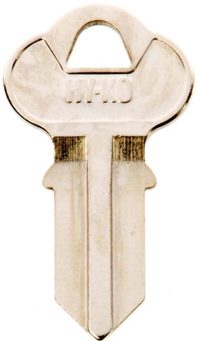 Hy-Ko 11010CG1 Key Blank, Brass, Nickel, For: Chicago Cabinet, House Locks and Padlocks, CG1 Key Number, Pack of 10