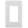 Leviton White 1 gang Plastic Decorator Screwless Wall Plate 1 pk