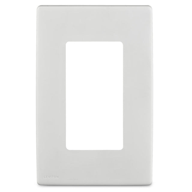 Leviton White 1 gang Plastic Decorator Screwless Wall Plate 1 pk