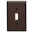 Leviton Brown 1 gang Plastic Toggle Wall Plate 1 pk