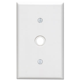 Leviton White 1 gang Plastic Cable/Telco Wall Plate 1 pk