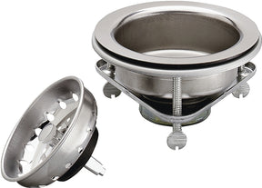 Plumb Pak PP5416 Basket Strainer, Stainless Steel, For: 3-1/2 in Dia Opening Sinks