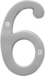 Hy-Ko BR-43SN, Prestige Series BR-43SN/6 House Number, Character: 6, 4 in H Character, Brass, Pack of 3