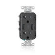 Leviton Decora 20 amps 125 V Black Outlet and USB Charger 5-20R 1 pk
