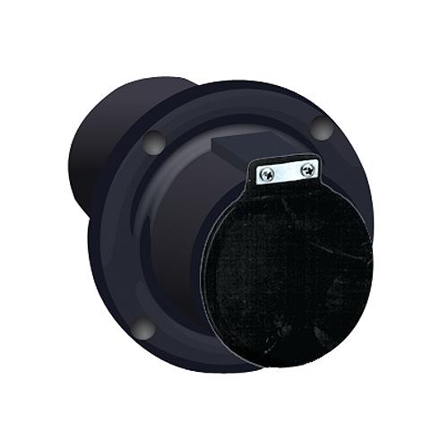 3" Exhaust Thru-Hull, Black w/Flapper