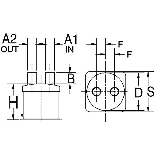 2" Vernalift MufflerTop In/Top out