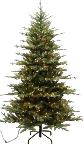Santas Forest 61944 Pre-Lit Cascade Noble Fir Tree, 4 ft H, Nobel Fir Family, Mini Bulb, Multi/Clear Light
