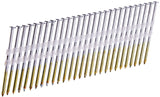 Senco GL24ASBS Series Collated Nail, Plastic Strip Collation, 2-3/8 in L, Steel, Galvanized, Full Round Head, Ring Shank