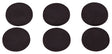 ProSource FE-50712-PS Furniture Gripper Pad, SBR, Black, 1 in Dia, 7/64 in Thick, Round
