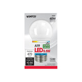 Satco A19 E26 (Medium) LED Bulb Natural Light 40 Watt Equivalence 1 pk, Pack of 6